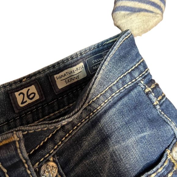 Women’s Miss Me Signature Skinny Jeans Blue Size 26 - Picture 6 of 6